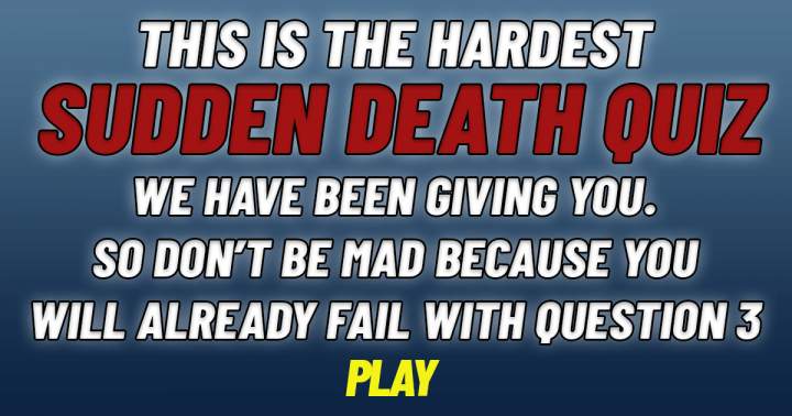 Banner for Sudden Death Quiz