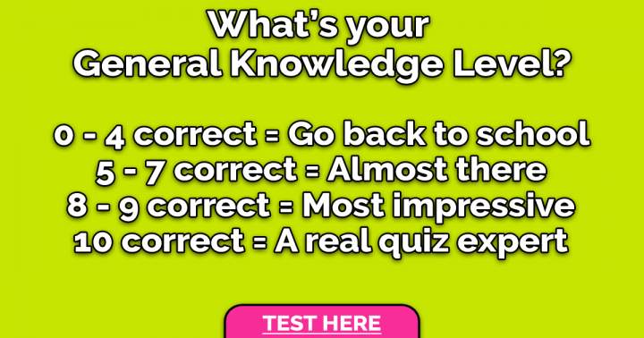 Banner for The test of general knowledge.