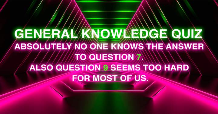 Banner for Quiz that tests your General Knowledge