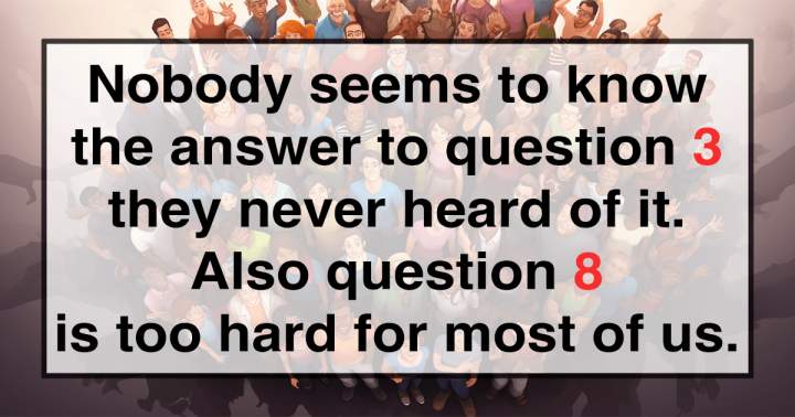 Banner for A set of ten knowledge questions.