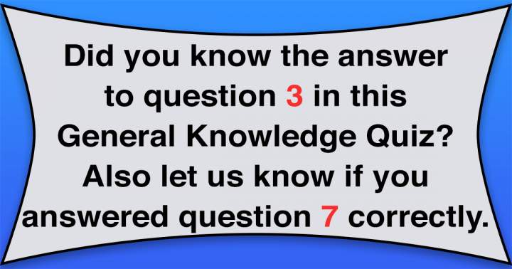 Banner for Quiz on General Knowledge