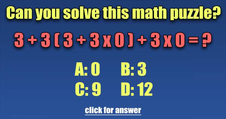 Banner for Can you solve this math puzzle?