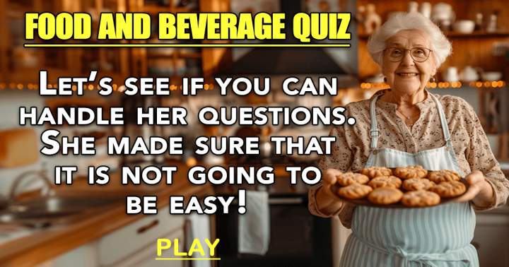 Banner for Quiz on Food and Beverage.