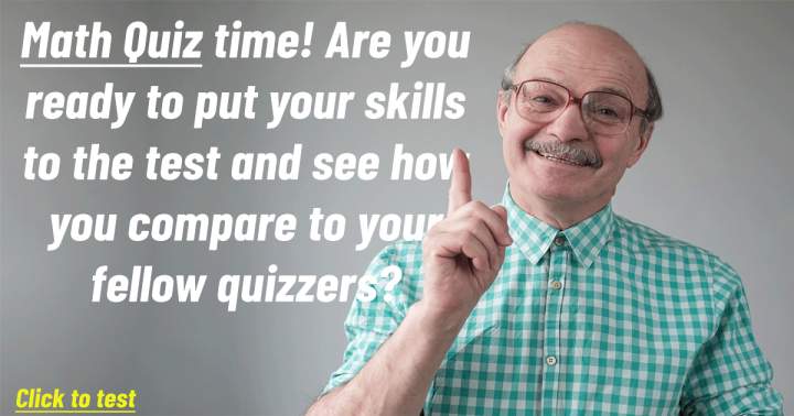 Banner for Math Quiz Time!