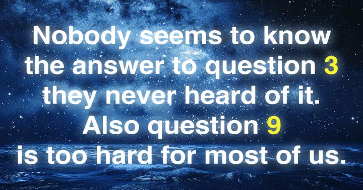 Banner for It is impossible to answer this Knowledge Trivia.