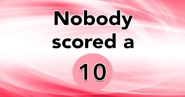 Banner for No one achieved a perfect score.