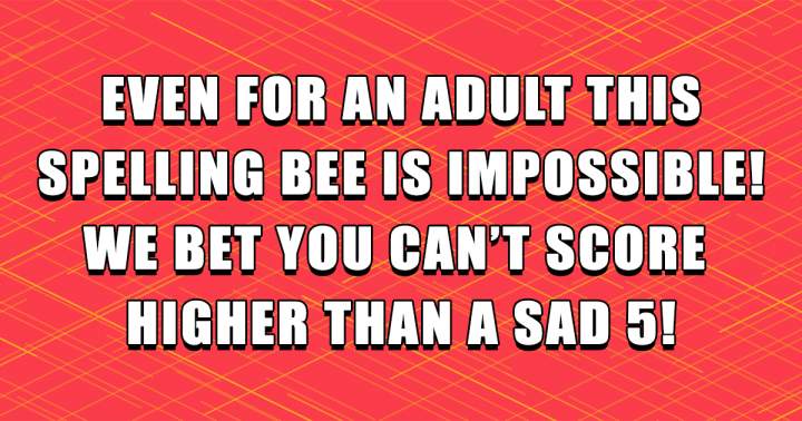 Banner for Spelling Bee Challenge: Not even adults can conquer!