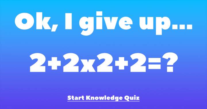 Take This Knowledge Quiz