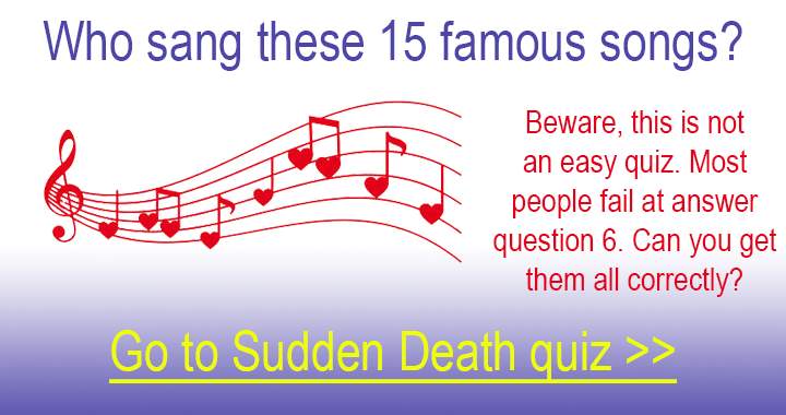 Banner for This Sudden Death Quiz is really challenging!