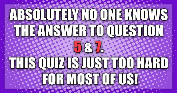 Banner for Tough Assorted Knowledge Quiz