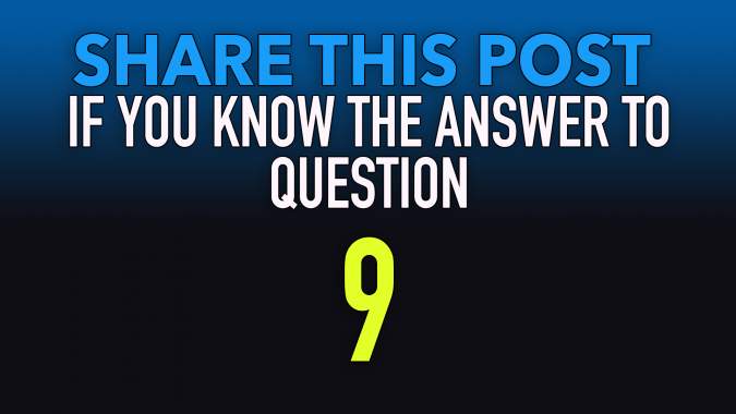 Banner for Are you aware of the solution to question 9?