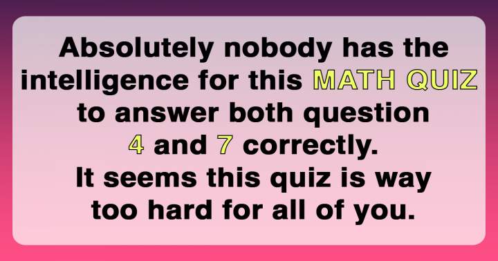 Banner for Test Your Math Knowledge