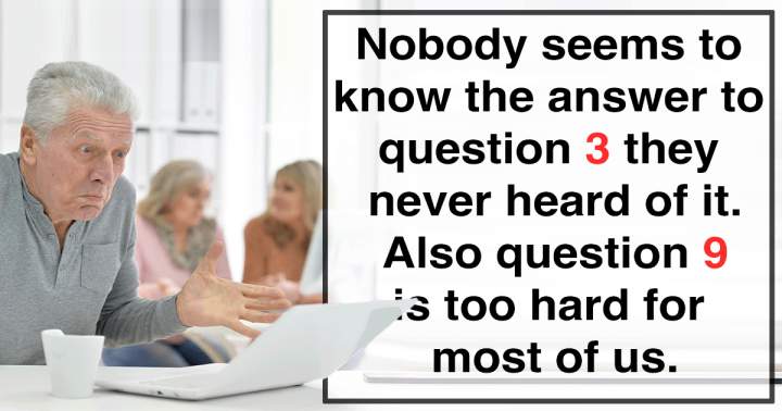 Banner for Nobody knows the answer to question 3 and 9